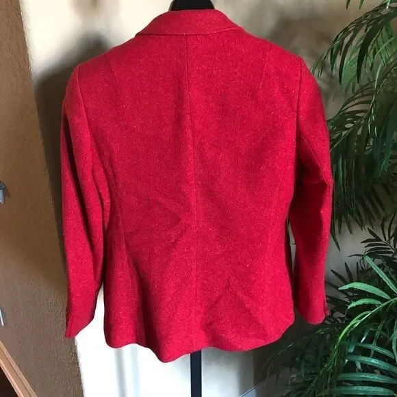 Vintage 1980/90s Pendleton Woolen Mills Red Blazer - Picture 7 of 13